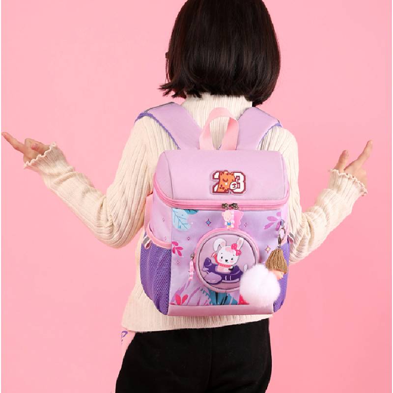 Children Bag School Backpack Sleeping Plush Doll Animal Pattern Pendant Nylon