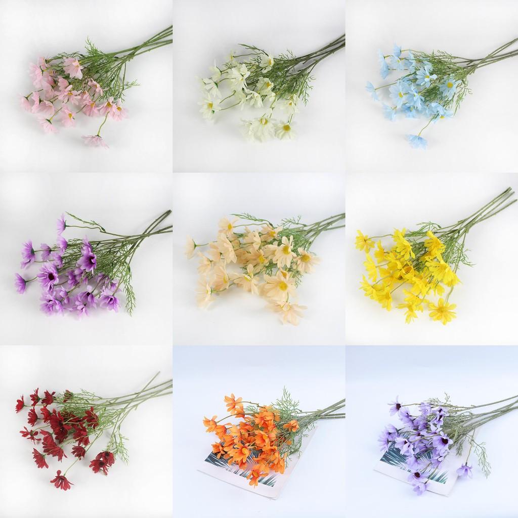 Plastic Symphyotrichum Novi Belgii Artificial Flowers 49cm Faux Floral Decor For Wedding And Outdoor Settings