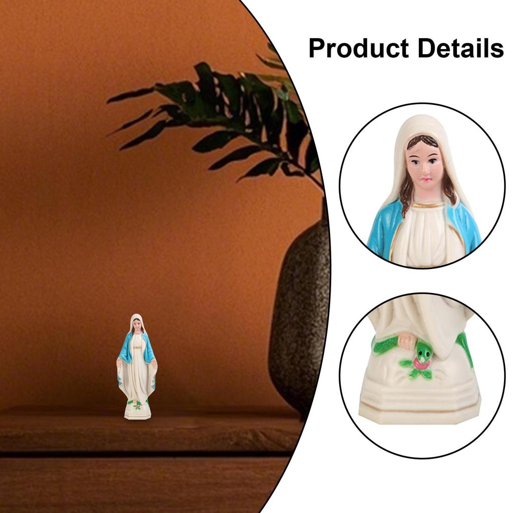 Blessed Mother Mary Figurine European Style Collection Handmade Elegant Religious Gift for Mom Mary Statue
