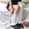 Y2K Winter Leg Warmers Women Girls Japanese Solid Color Wool Knitted Long Socks Fashion Soft Comfortable Warm Cotton Stockings