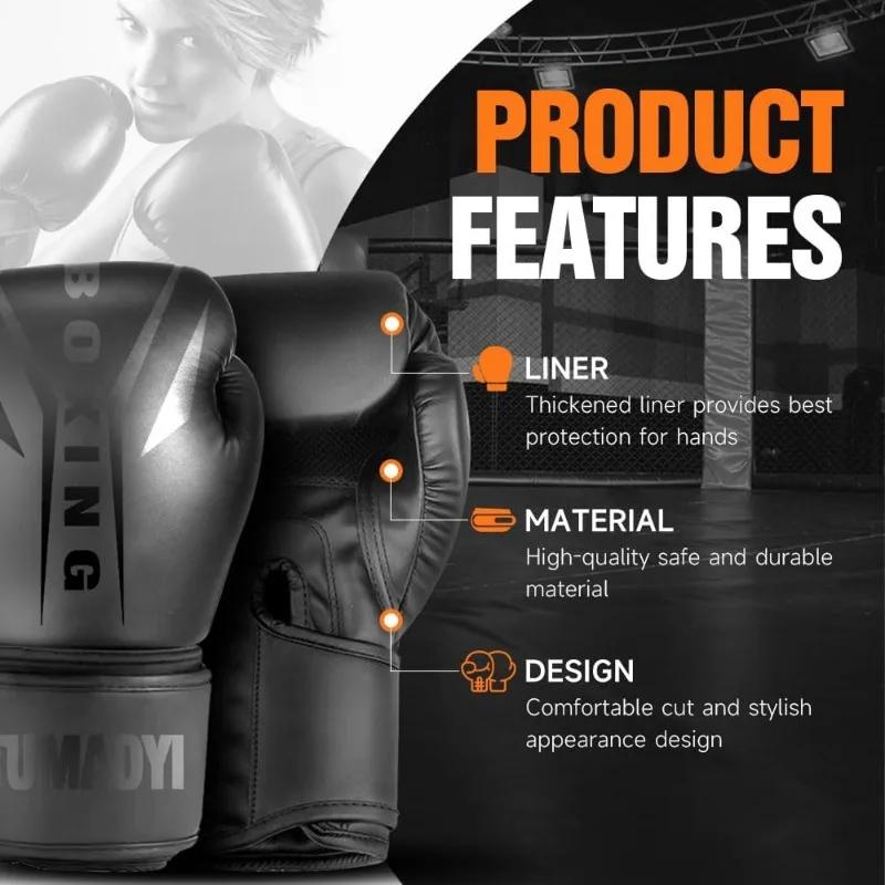 Pro Boxing Gloves for Boxing and MMA Training Fight Gloves for Men and Women Muay Thai Kickboxing and Heavy Bag Workout Gloves