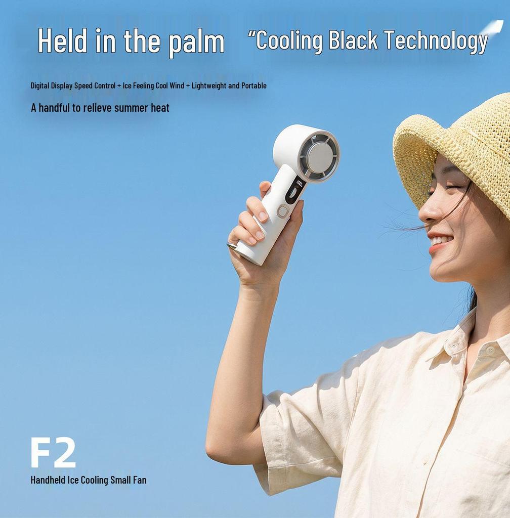 Portable USB Rechargeable High-Speed Mini Cooling Fan with Ice Pack