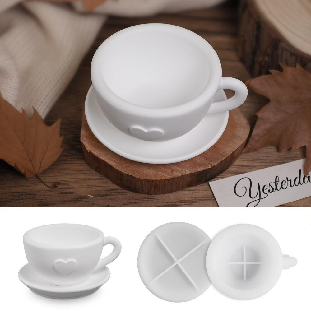 Elegant Coffee Cup Mold 3D Gypsum Cement Mold Multifunctional Epoxy Mold Holiday Party Gifts