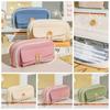 Large Capacity Makeup Cosmetic Pouch Korean Style Stationery Bag Desktop Storage Pouch  Student