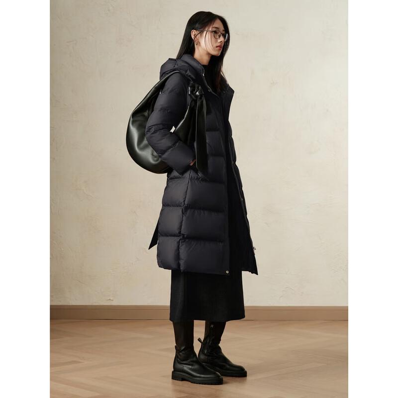 JUZI Annakao Women's Long White Goose Down 3-Proof Puffer Jacket