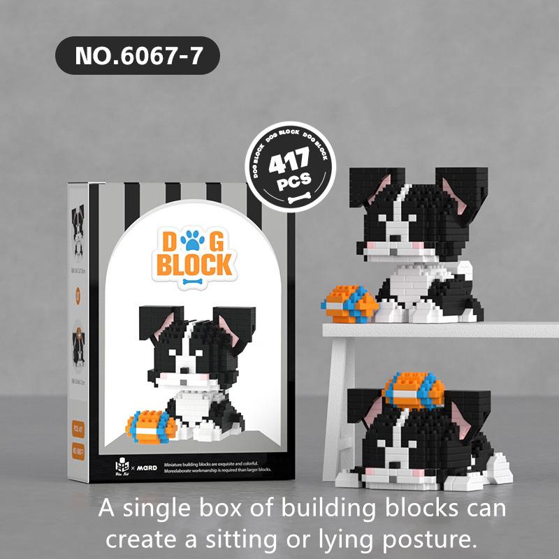 Creative And Interesting Mini Puppy Series Building Blocks Children's Educational Assembly Toys Cartoon Ornaments Birthday Gifts