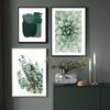 Zelená rostlina Agáve Kaktus Linie Geometrie Abstraktní Plakátový Tisk Plátno Malba Severské Nástěnné Umění Obrázky pro Obývací Pokoj Domácí Dekorace