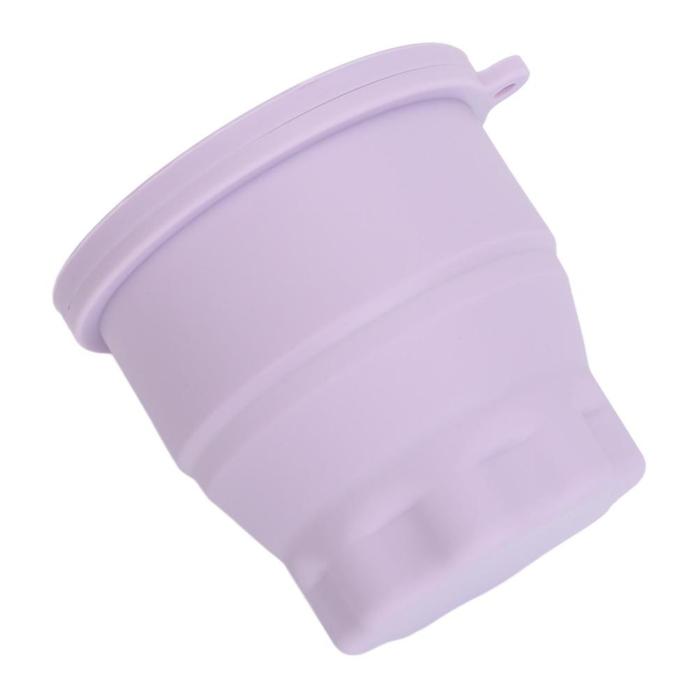 Silikon-Schrubber Kosmetikpinsel-Reinigungstasse Lila Silikon-Schrubberpad Schwamm und Puderquaste Reinigung