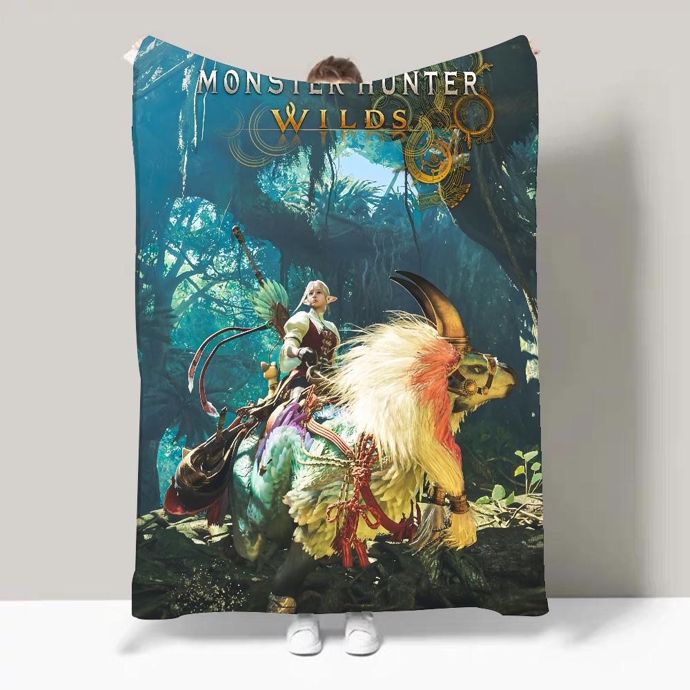 Game Monster Hunter Wilds Blanket Design Lightweight For Dorms, Naps, Living Room, Office,Sofa,All-Season