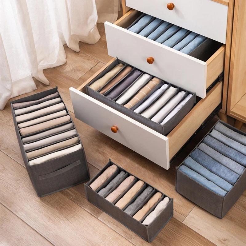 2pcs Clothing Storage Box Pants and Jeans Storage Box Cabinet Clothing Storage Box Underwear Bra Tie T-shirt Socks Storage Box