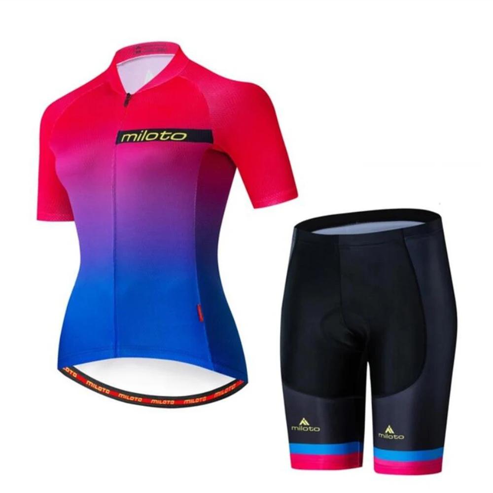 Women Pro Team Bike Summer Cycling Jersey Set Clothes Bicycle Clothing Breathable Cycling Set Maillot Ropa Ciclismo