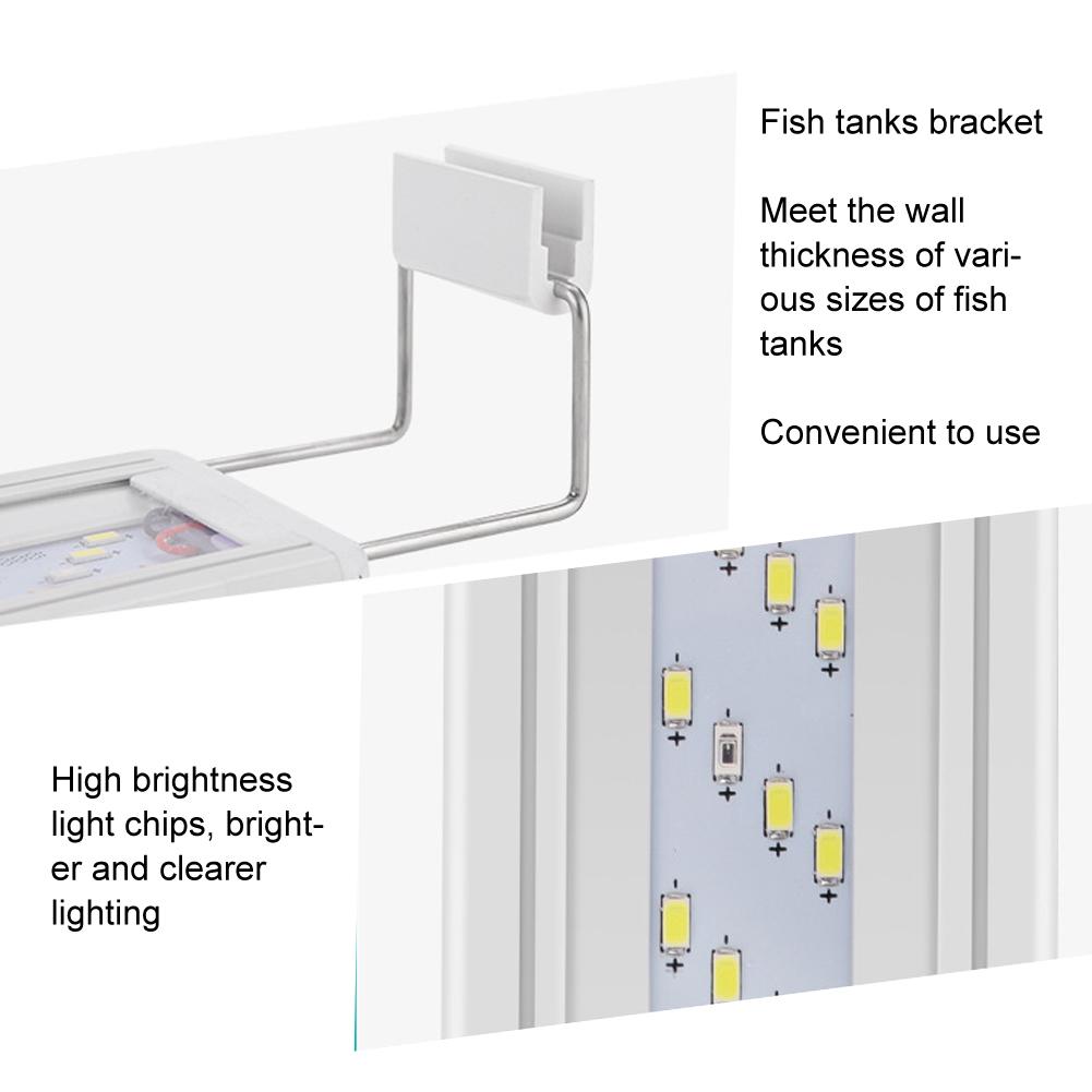 GX K200 ABS Plast Enkelt Utsøkt Akvarium LED Brakettlys Akvarium Vannplanter Klemme På Lampe