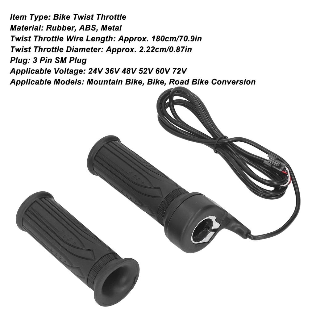 Gasgriff-Achse Griff Elektrisches Fahrrad Gasgriff 20X Verschleißfeste Achse Griff für 2,2 2cm Lenker