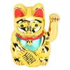 Lucky Cat Ornament Electric Arm Waving Fortune Cat 8 Inch Golden Wealth Welcoming Cat for Home Restaurant