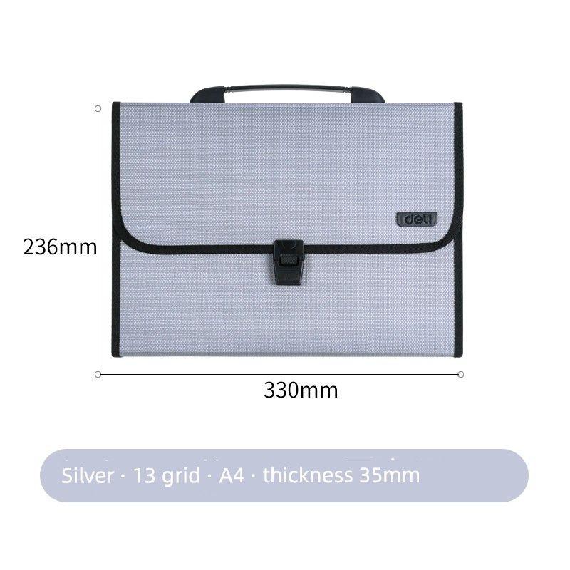Deli Folder Business File Holder A4 Multi-Layer Hand-Carrying Document Storage Box Archive Folder Student Test Paper Information Bag