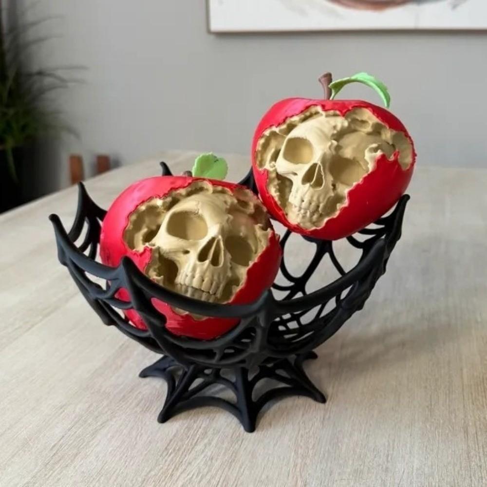 Hollow Out Candy Basket Creative Fruits Plate Bowl Funny Halloween Spider Web Basket Kids Gift