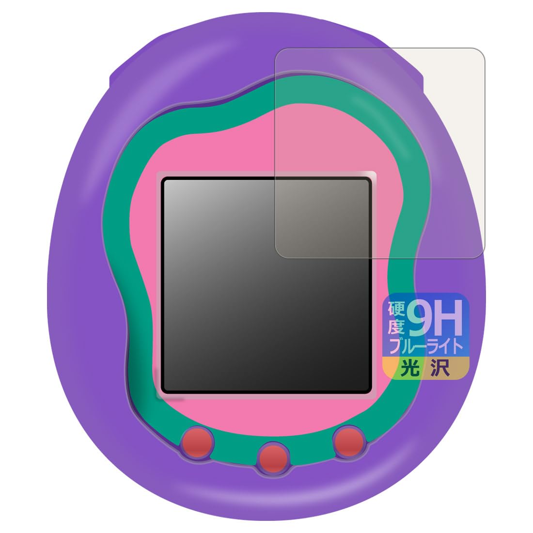

Совместимо с PDA Workshop Tamagotchi Uni (Тамагочи Университет) Защитная пленка высокой твердости 9H [Blue Light Cut], глянцевая, сделано в Японии