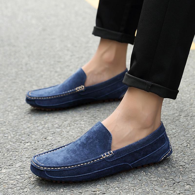 Men’s Moccasins Driving Shoes Comfort Flats Casual Slip On Plus Size Suede Shoes for Men Over Sized