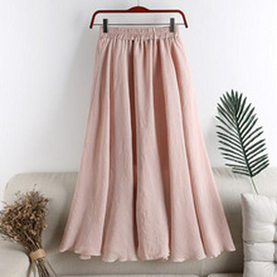 Korean Style Women's Wide-Leg Linen Pants: Summer Solid Color Fashion Casual Trousers