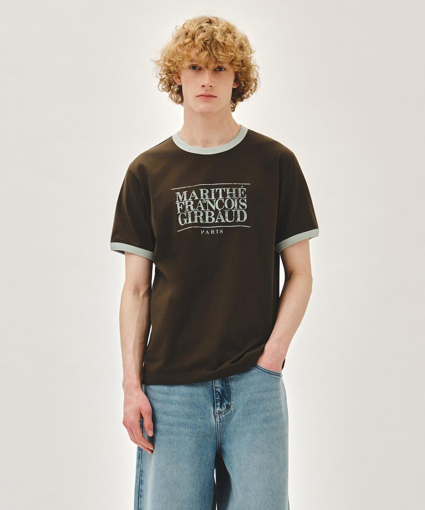 Malittepeulangsowajeobeo Aerocool Crack Classic Logo Ringer Tee Brown
