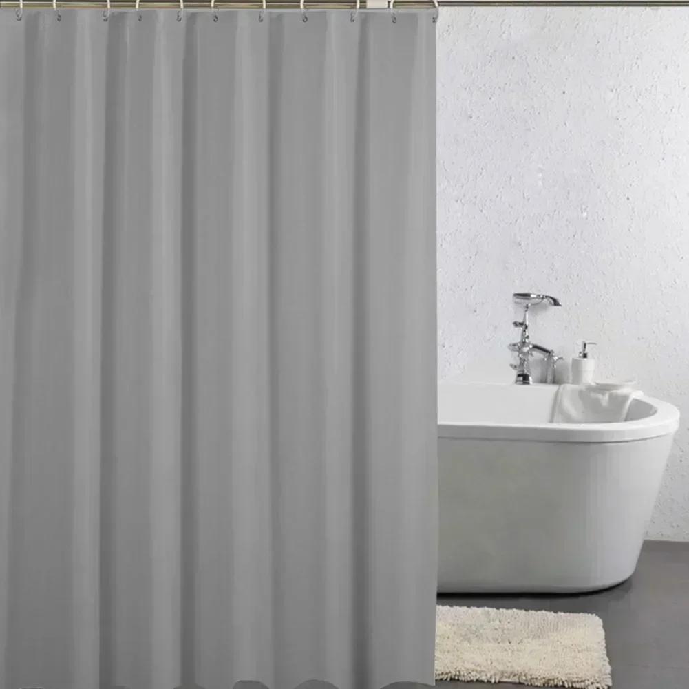 

Bathroom Accessory Modern Design Bathroom Decoration Hygienic Material Reliable Waterproofing Solid Color Design 180*180 Cm сірий колір