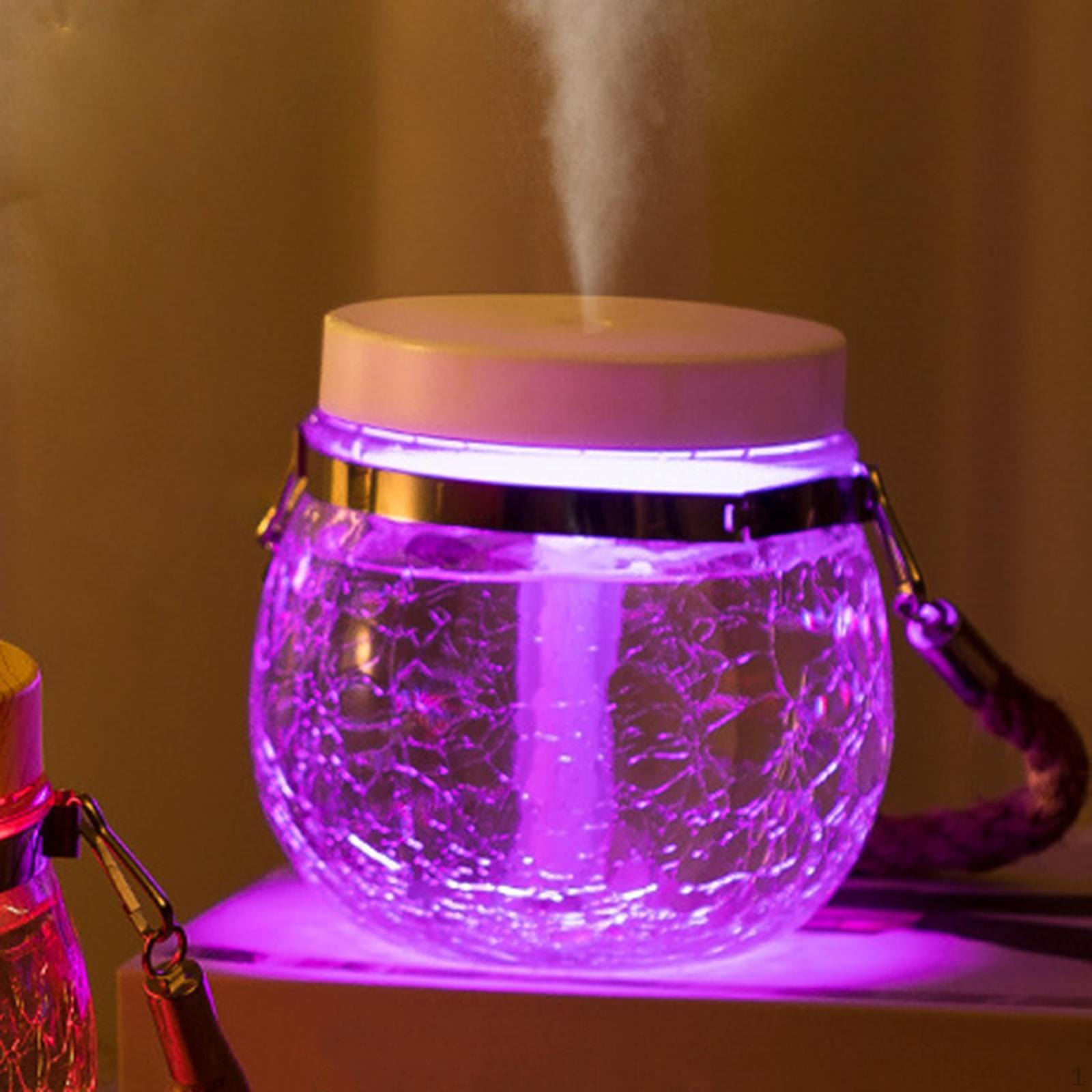 

USB Air Humidifier Light Silent mist Fragrance diffuser Glass Bedroom Desktop Home Kids White