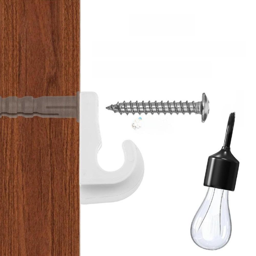 10pcs/set Weatherproof Hanger Hooks Plastic Patio Clips Wire Bundle Holder  Kitchen Bathroom Storage
