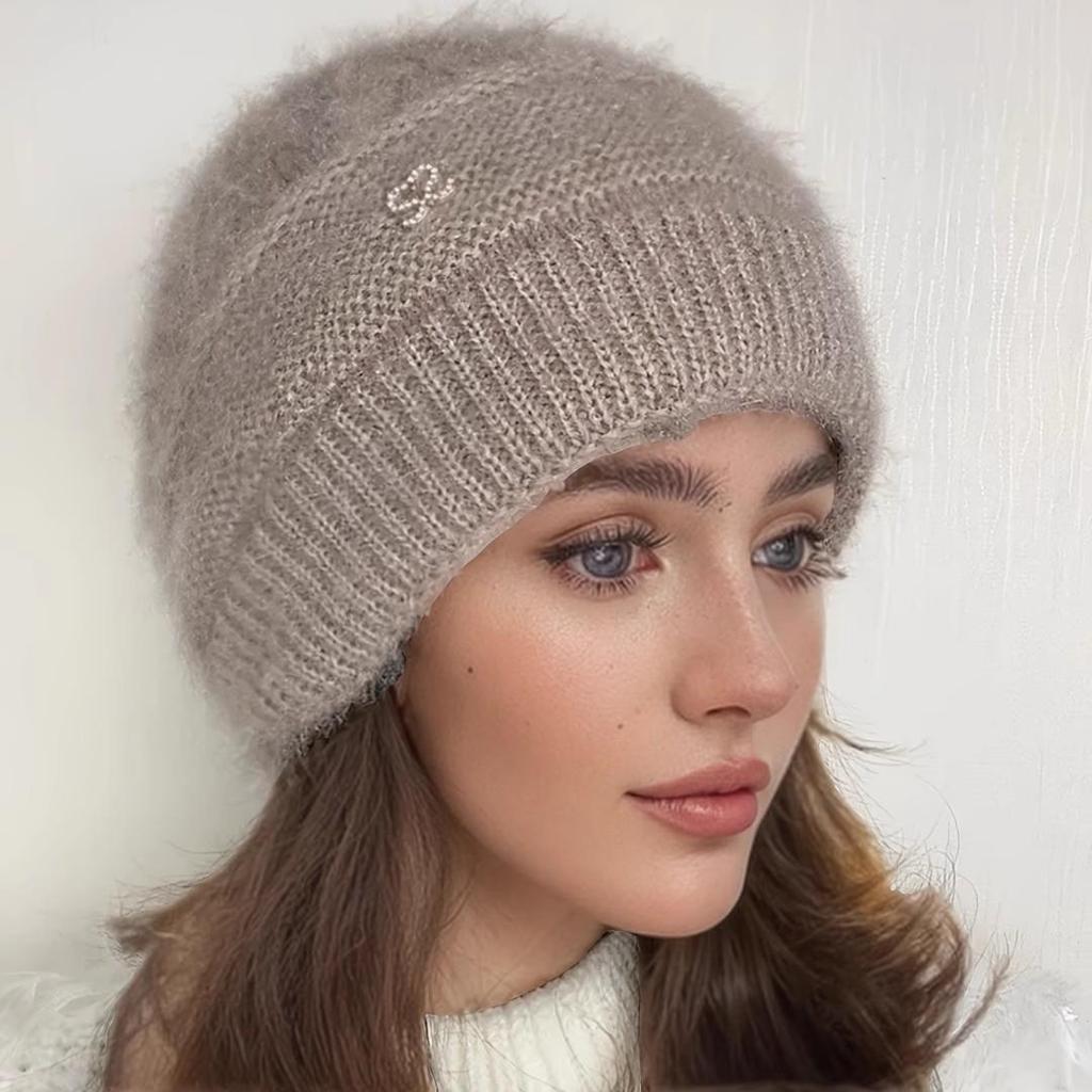 New Women Winter Hat Warm Ear Protection Knit Hats Thicken Woolen Double Layer warm Caps Elderly Cold Windproof Hats