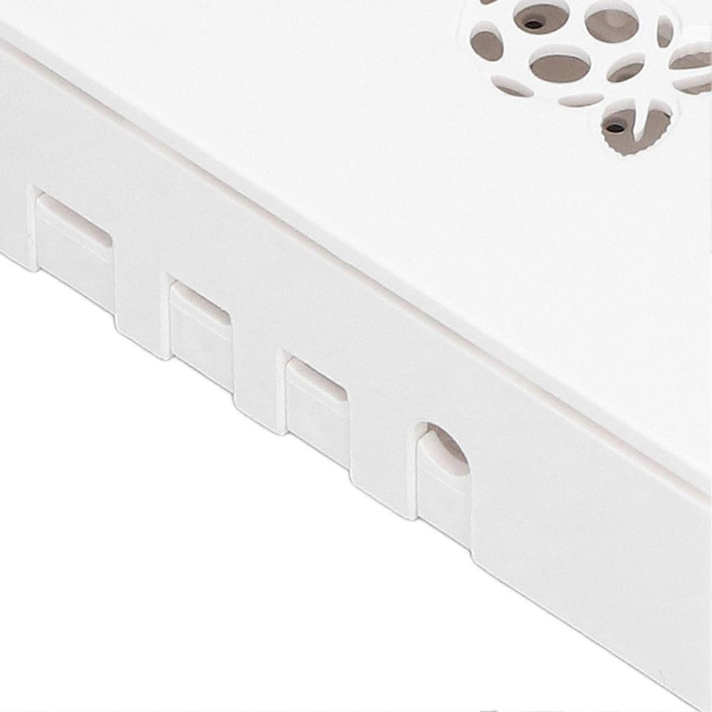 for Raspberry Pi 4 Case ABS Detachable Scratch Resistant Heat Dissipation Protective Shell White