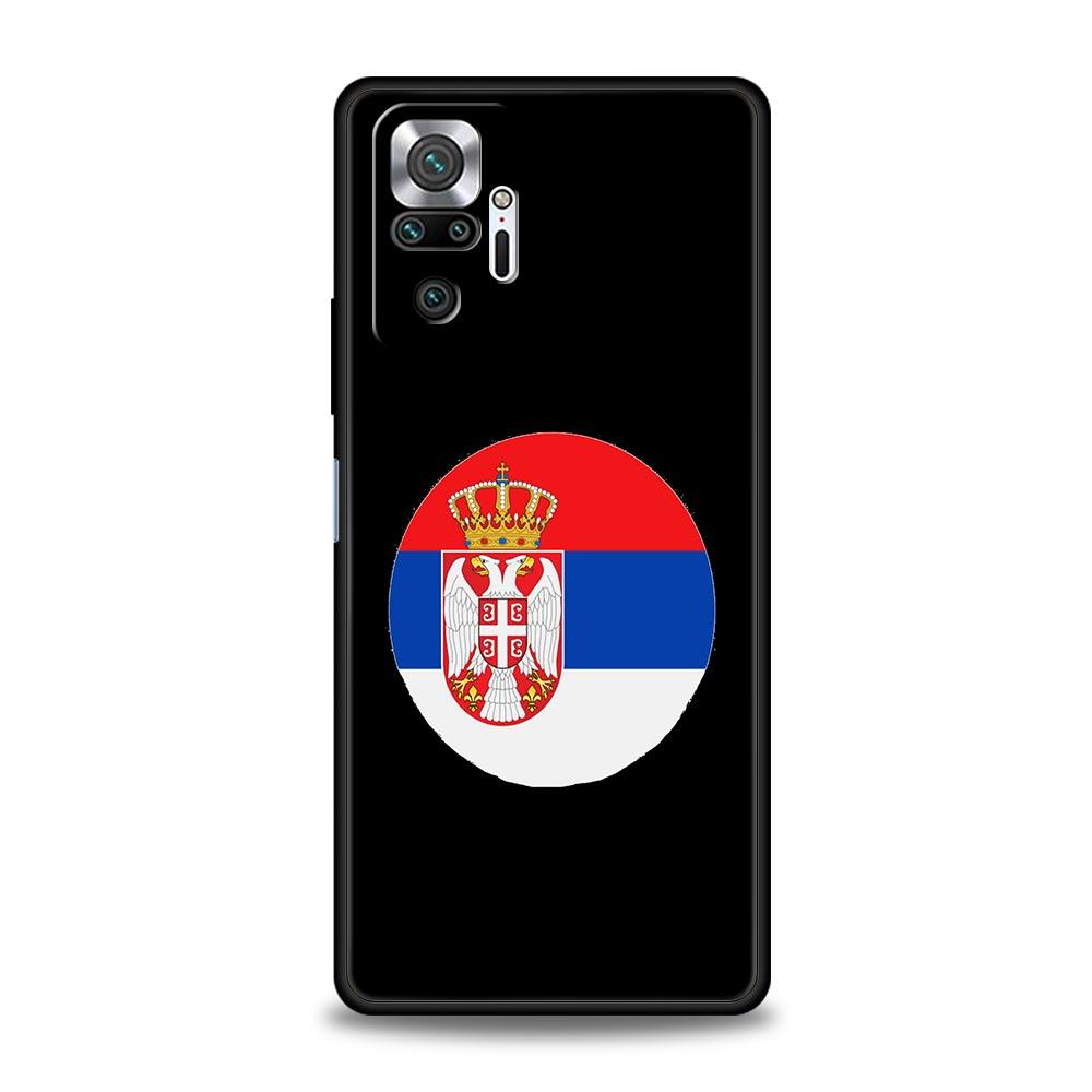 Serbia flag Badge Phone Case For Xiaomi Redmi Note 14 13 12 5G 11 10 Pro Plus 4G 9S 9 14C 13C 12C 10C 9C 9A Soft TPU Cover