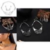 Gothic Skull Necklace Earrings Set With Alloy Pendant For Halloween Costume Accessories
