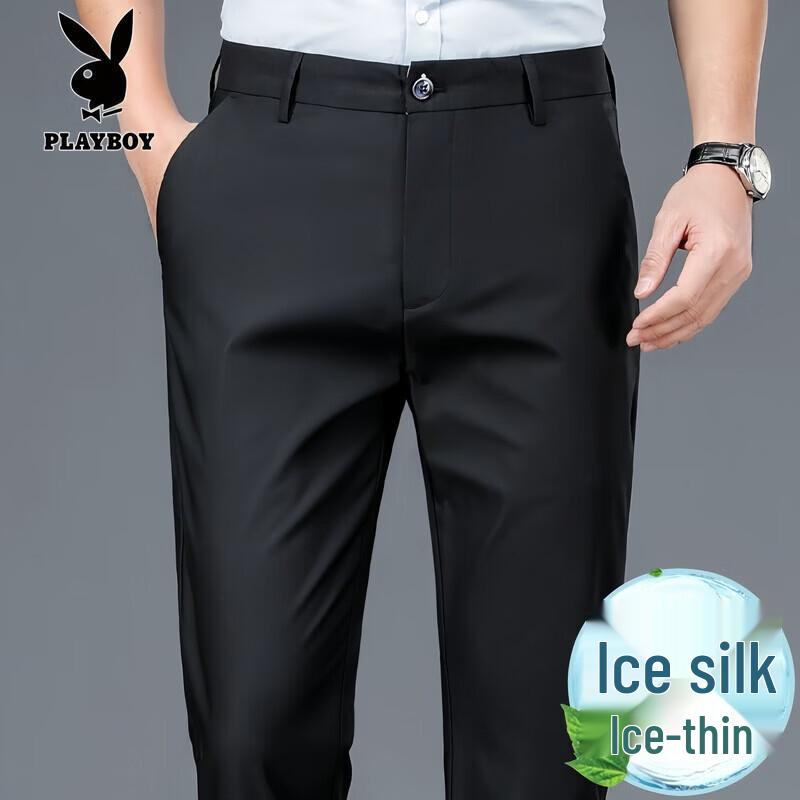 PLAYBOY Men s Straight Fit Business Casual Pants 36