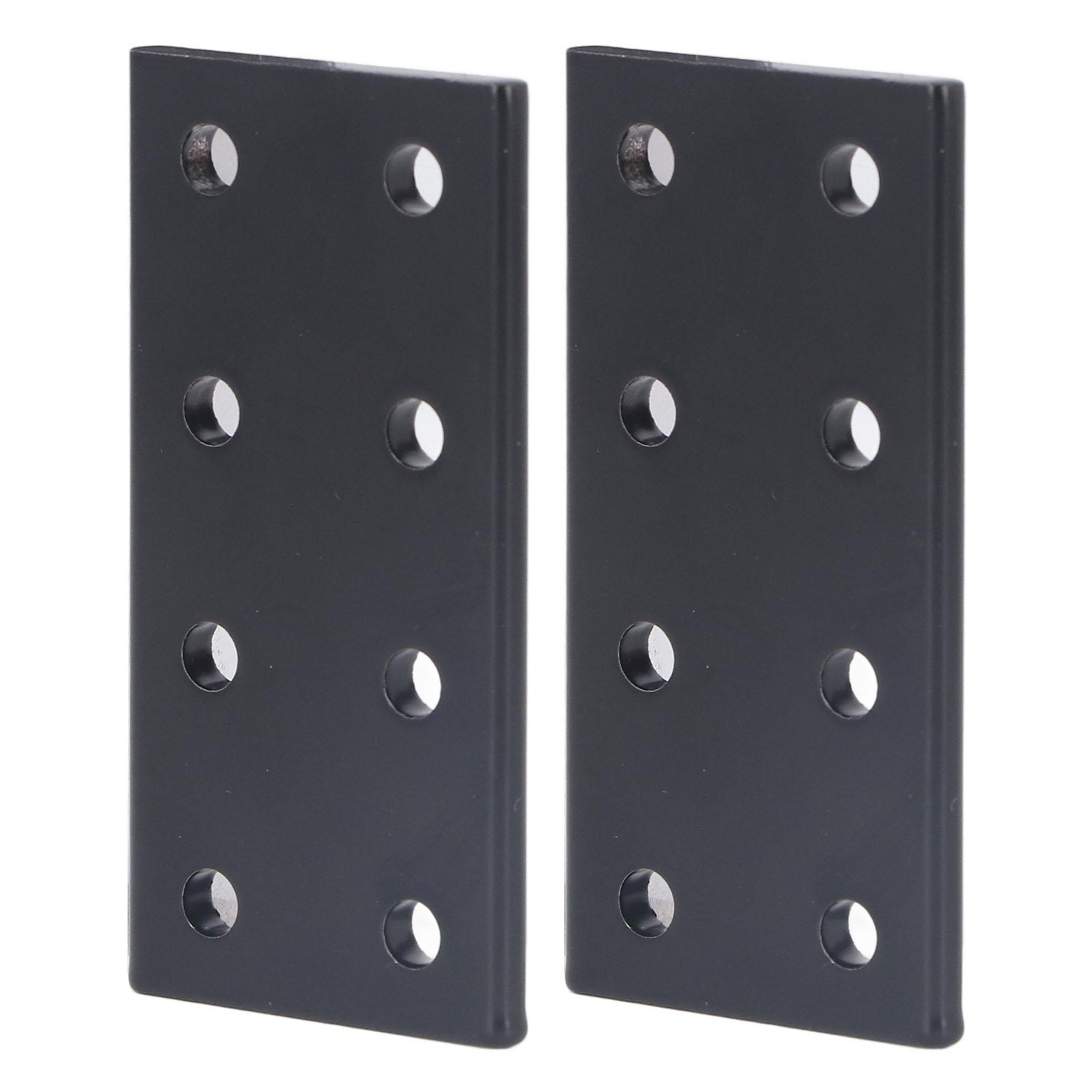 

2 шт. 8-отверстий соединительная плата прямоугольная соединительная пластина из алюминиевого сплава для стола, кровати, черная