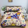 3D Butterfly Print Skin Friendly Comfortable Duvet Quilt Cover Pillowcase Bedding Set Children Bedroom Decoration Home Textile
