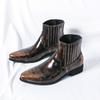 Winter Designer Mode Neu Hip Hop Rock Punk Chelsea Leder Stiefeletten Herren High Tops Für Herren Flats Motorradschuhe