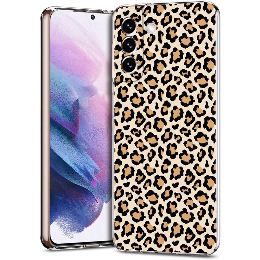 Phone Case For Samsung Galaxy S24 Ultra S23 FE S22 S20 S21 5G S10 S9 Plus S10E S8 Silicone Clear Leopard Cheetah Print Cover
