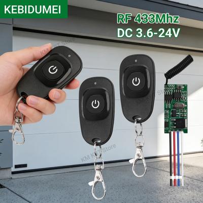 Télécommande Sans Fil 433MHz Interrupteur Moteur CC 3.6V 12V 24V Mini Contrôleur Moteur Émetteur 433 MHz Télécommande LED