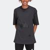 Adidas New Oversized T-Shirt With Logo Patch Women Tops Black HP1588