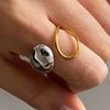  Lucky Symbols Stylish Unique Stainless Steel Metal Ring 18K PVD Plated Texture Waterproof Jewelry Wholesale Gift