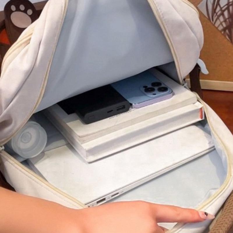 New High-value, Fresh and Sweet, Contrasting Color Splicing Backpack, Lightweight and Simple Backpack for Junior High School Students
