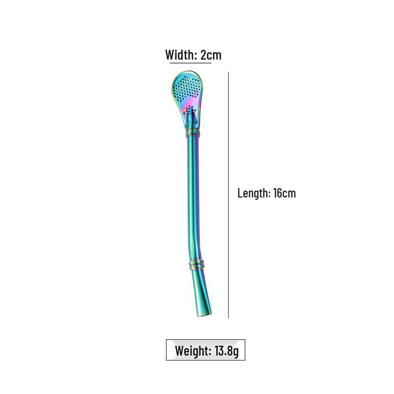 

304 Stainless Steel Multi-Function Straw Filter & Stirring Spoons