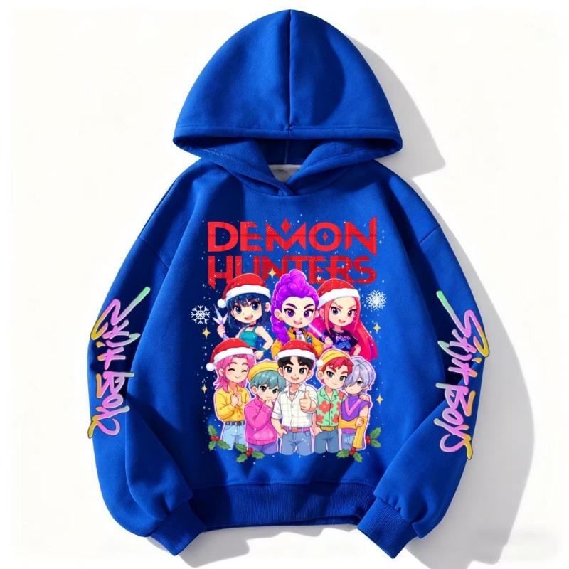 Christmas Fashion Women's Anime Clothing Kpop Devil Hunter Hoodie Casual Fashion Autumn Kids Sweatshirt
