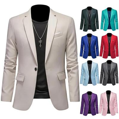 Fashion Solid Color High-end Brand Casual Business Men's Blazer Groom Wedding Gown Blazers for Men Suit Tops Jacke Coat