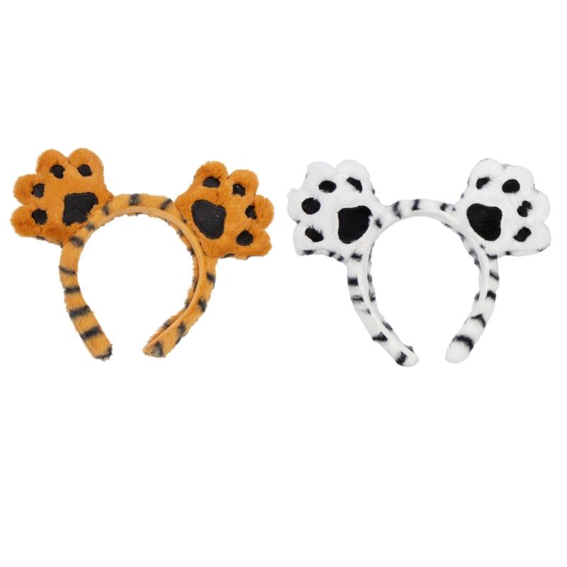 Sweet Hair Accessories Women Washing Face Hairband Delicate Tiger Paw Shape Headbands Durable Cartoon Hair Hoop for Girl