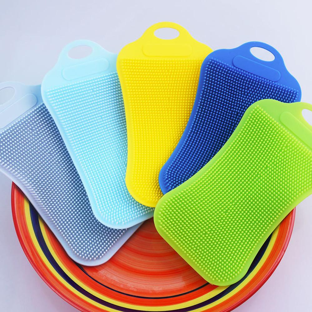 Buy Kitchen Cleaning Antibacterial Tool Silicone Dish Washing Sponge