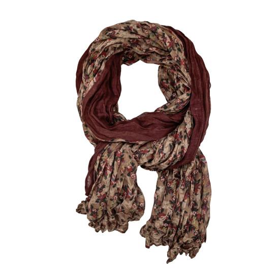 Ladies Shawl Scarf Floral Print Versatile Comfortable Bright Color Shawl Wrap Soft-textured Winter Accessory
