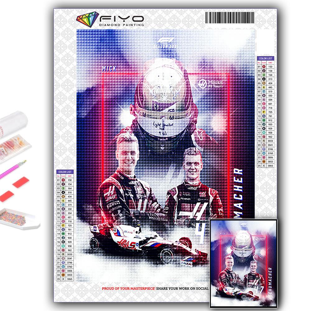 

5D Алмазная картина F1 Гонщик DIY Алмазная вышивка Горный хрусталь Украшение дома
