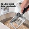 Stainless Steel Cat Litter Scoop with Long Handle - Efficient Sand Leakage Design, Ideal for Cat Litter Cleaning, Pet Waste Removal Tool