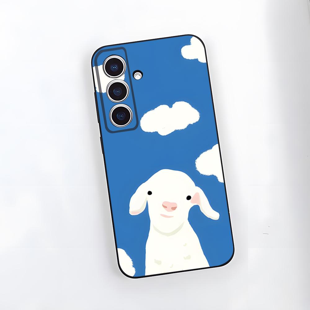 Cartoon Niedliches Schaf Handyhülle Für Samsung S26 S25 Plus S20 S20 Plus S22 Ultra S23 FE S21 Plus S21 Ultra Weiche Hülle