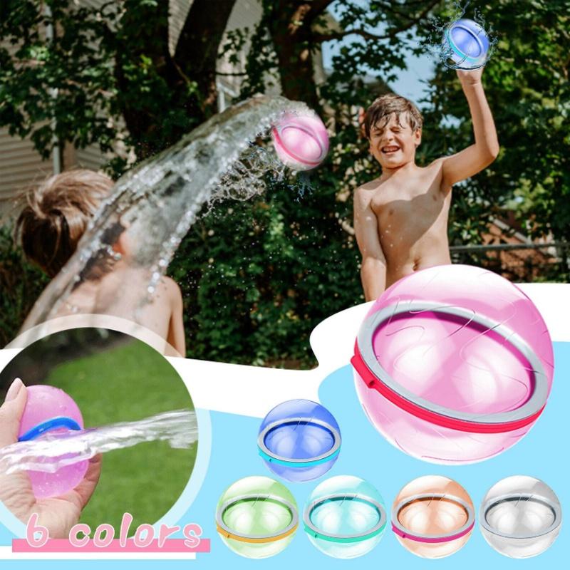 Neon Splash Balls Reusable Water Balloons For Pool Games And Parties